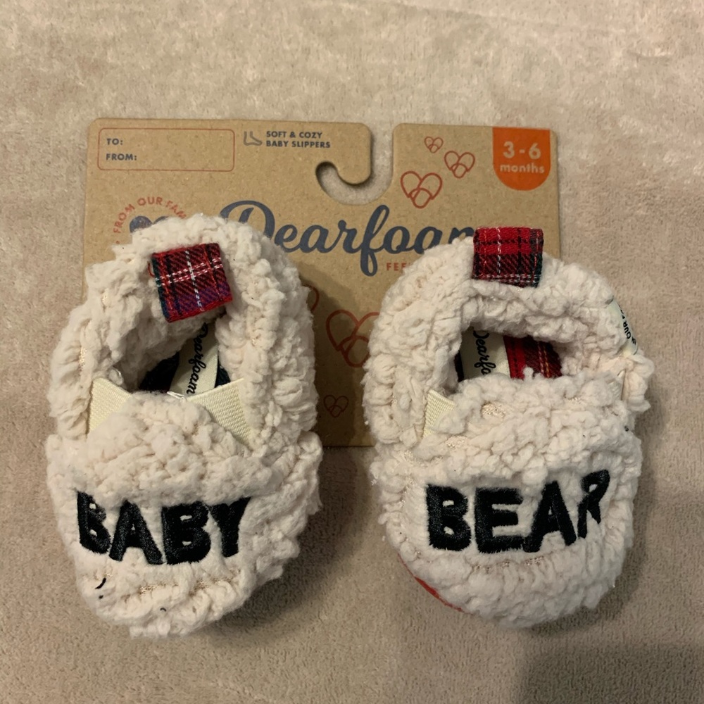 Baby bear slippers